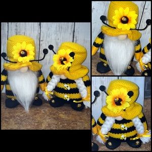 🌻 Sunflower Bumble Honey Bee Hive Summer Spring Gnomes